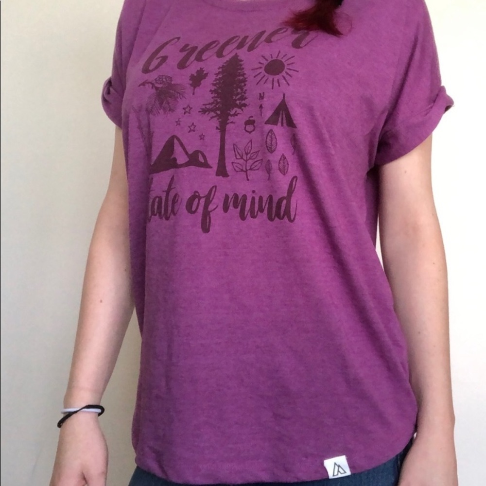 Alpine Design Greener State Of Mind Purple T-Shirt Size S
